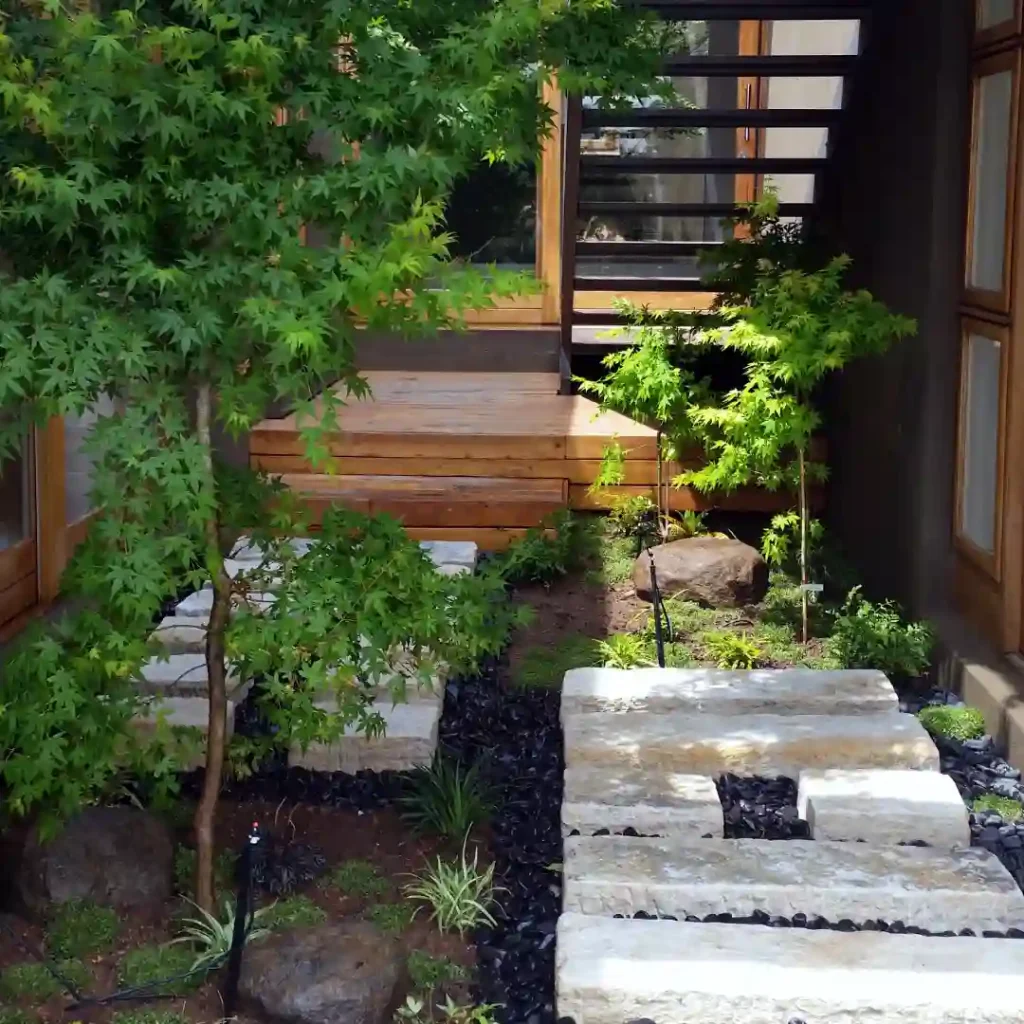 Garden under stairs