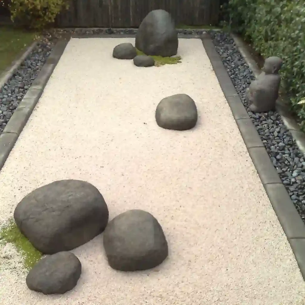 Zen garden with Buddha